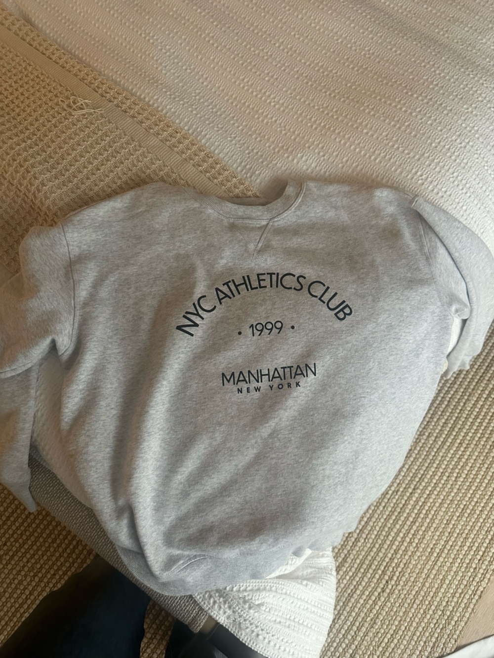 H&M Gray NYC Athletics Club Crewneck Sweatshirt